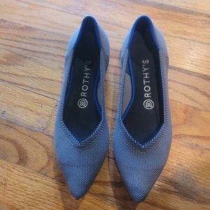 Rothy's The Point Pebble Gray Flats size 8